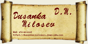 Dušanka Milošev vizit kartica